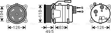 Ava Quality Cooling VNAK303 - Compressor, air conditioning autospares.lv