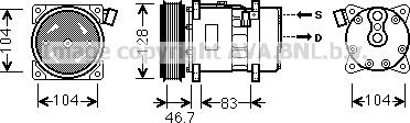 Ava Quality Cooling VNK309 - Compressor, air conditioning autospares.lv