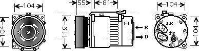 Ava Quality Cooling VNK270 - Compressor, air conditioning autospares.lv