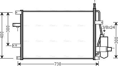 Ava Quality Cooling VO5107D - Condenser, air conditioning autospares.lv