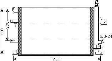 Ava Quality Cooling VO5138D - Condenser, air conditioning autospares.lv