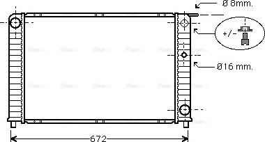 Ava Quality Cooling VO 2088 - Radiator, engine cooling autospares.lv