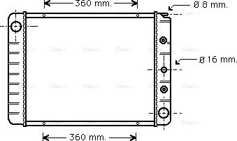 Ava Quality Cooling VO 2039 - Radiator, engine cooling autospares.lv