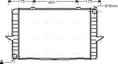 Ava Quality Cooling VO2148 - Radiator, engine cooling autospares.lv