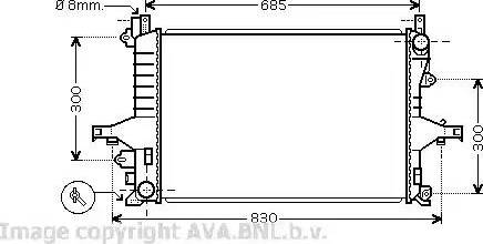 Ava Quality Cooling VO 2114 - Radiator, engine cooling autospares.lv