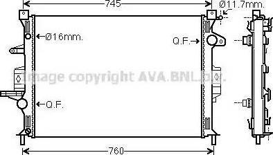 Ava Quality Cooling VO2187 - Radiator, engine cooling autospares.lv