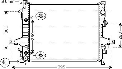 Ava Quality Cooling VO2133 - Radiator, engine cooling autospares.lv