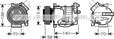 Ava Quality Cooling VO K144 - Compressor, air conditioning autospares.lv