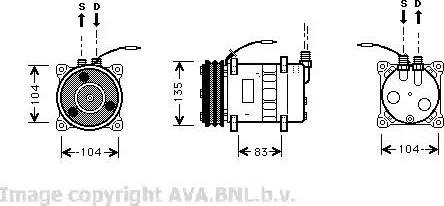 Ava Quality Cooling VO K052 - Compressor, air conditioning autospares.lv