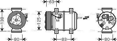 Ava Quality Cooling VO K120 - Compressor, air conditioning autospares.lv