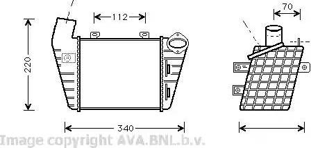 Ava Quality Cooling VW 4127 - Intercooler, charger autospares.lv