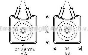 Ava Quality Cooling VW3215 - Oil Cooler, engine oil autospares.lv