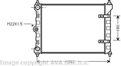 Ava Quality Cooling VW 2095 - Radiator, engine cooling autospares.lv