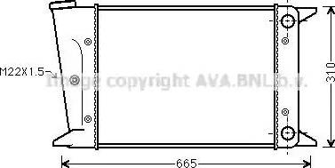 Ava Quality Cooling VW 2044 - Radiator, engine cooling autospares.lv