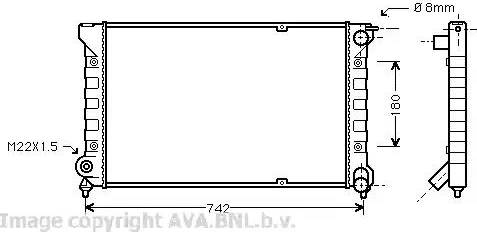 Ava Quality Cooling VW 2041 - Radiator, engine cooling autospares.lv