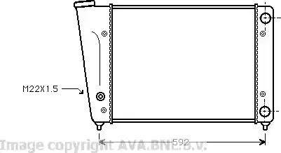 Ava Quality Cooling VW 2059 - Radiator, engine cooling autospares.lv