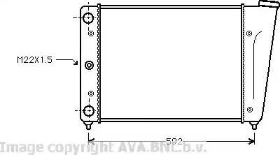 Ava Quality Cooling VW 2056 - Radiator, engine cooling autospares.lv