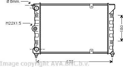 Ava Quality Cooling VW 2018 - Radiator, engine cooling autospares.lv