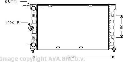 Ava Quality Cooling VW 2080 - Radiator, engine cooling autospares.lv