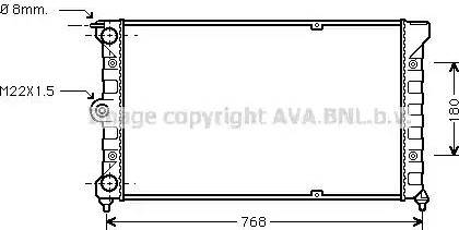 Ava Quality Cooling VW 2037 - Radiator, engine cooling autospares.lv