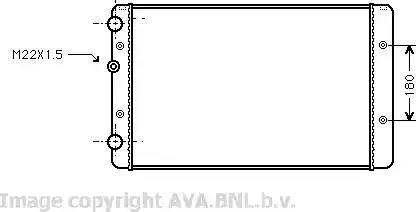 Ava Quality Cooling VW 2027 - Radiator, engine cooling autospares.lv