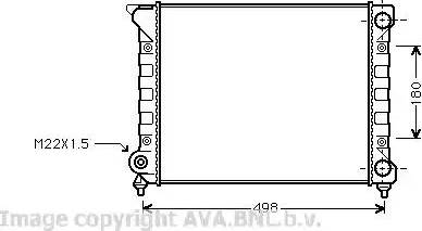 Ava Quality Cooling VW 2070 - Radiator, engine cooling autospares.lv