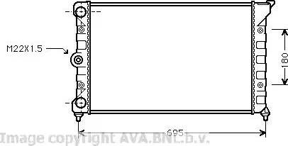 Ava Quality Cooling VW 2078 - Radiator, engine cooling autospares.lv