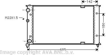 Ava Quality Cooling VW 2192 - Radiator, engine cooling autospares.lv