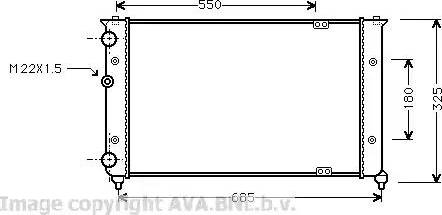 Ava Quality Cooling VW 2156 - Radiator, engine cooling autospares.lv