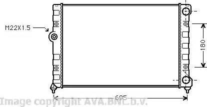 Ava Quality Cooling VW 2109 - Radiator, engine cooling autospares.lv