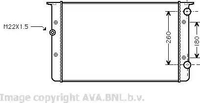 Ava Quality Cooling VW 2104 - Radiator, engine cooling autospares.lv