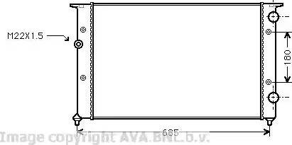 Ava Quality Cooling VW 2102 - Radiator, engine cooling autospares.lv