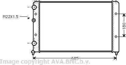 Ava Quality Cooling VW 2115 - Radiator, engine cooling autospares.lv