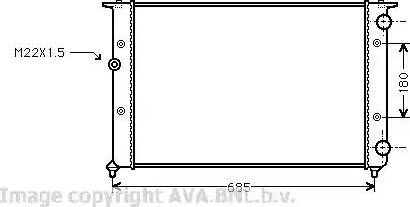 Ava Quality Cooling VW 2116 - Radiator, engine cooling autospares.lv