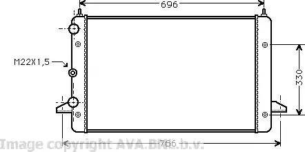 Ava Quality Cooling VWA2135 - Radiator, engine cooling autospares.lv