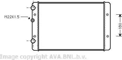 Ava Quality Cooling VW 2131 - Radiator, engine cooling autospares.lv