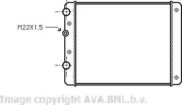 Ava Quality Cooling VW 2129 - Radiator, engine cooling autospares.lv