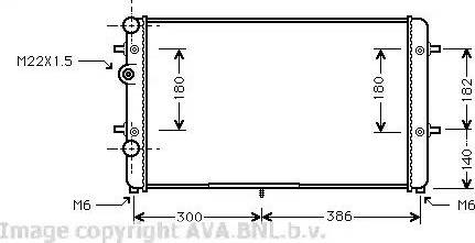 Ava Quality Cooling VW 2179 - Radiator, engine cooling autospares.lv