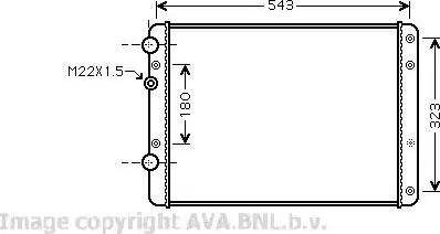 Ava Quality Cooling VW 2249 - Radiator, engine cooling autospares.lv