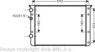 Ava Quality Cooling VW 2260 - Radiator, engine cooling autospares.lv