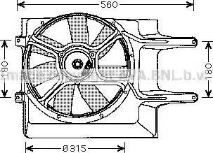 Ava Quality Cooling VW 7509 - Fan, radiator autospares.lv