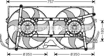 Ava Quality Cooling VW 7504 - Fan, radiator autospares.lv