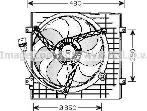 Ava Quality Cooling VW 7506 - Fan, radiator autospares.lv