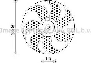 Ava Quality Cooling VW 7511 - Fan, radiator autospares.lv