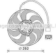 Ava Quality Cooling VW7533 - Fan, radiator autospares.lv