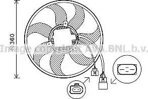 Ava Quality Cooling VW7537 - Fan, radiator autospares.lv