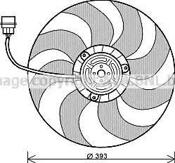 Ava Quality Cooling VW 7526 - Fan, radiator autospares.lv