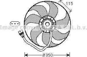 Ava Quality Cooling VW 7521 - Fan, radiator autospares.lv