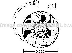 Ava Quality Cooling VW 7522 - Fan, radiator autospares.lv