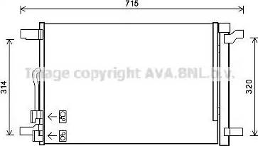 Ava Quality Cooling VWA5335D - Condenser, air conditioning autospares.lv